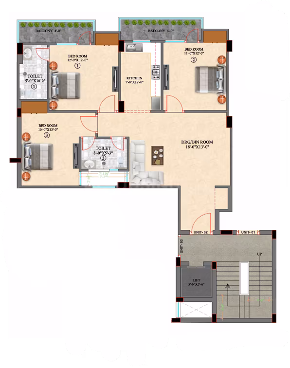 D S Metro View Apartment - Image 17