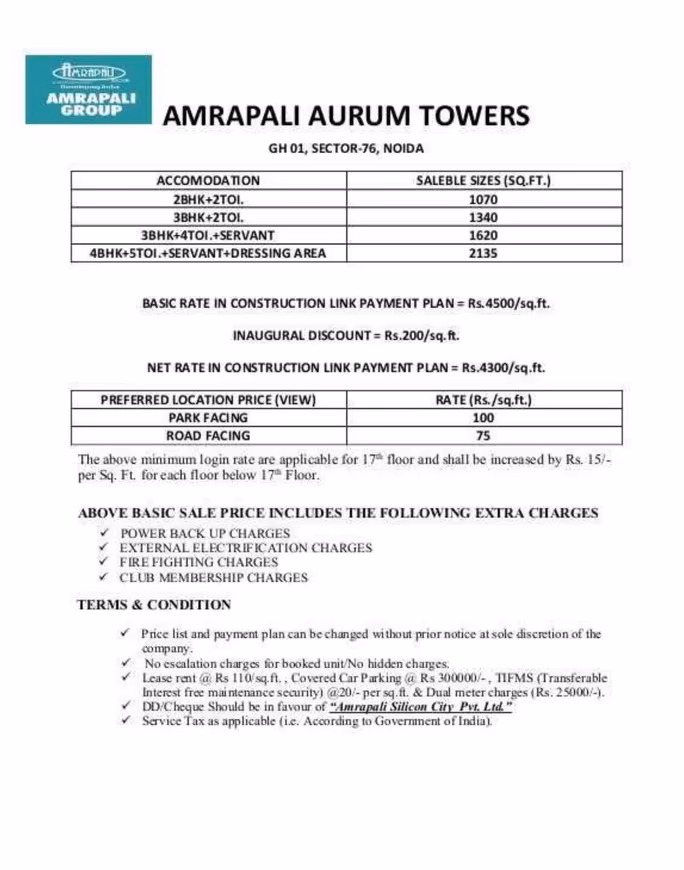 Amrapali Aurum Towers - Image 17